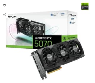 Carte graphique PNY GeForce RTX 5070 Triple Fan 12GB GDDR7 à 728,99€