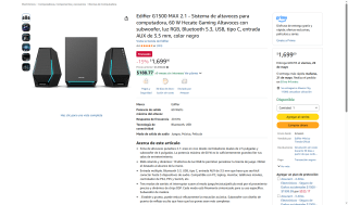 Bocinas Edifier G1500 MAX 2.1 por $1,699 | Oferta Amazon