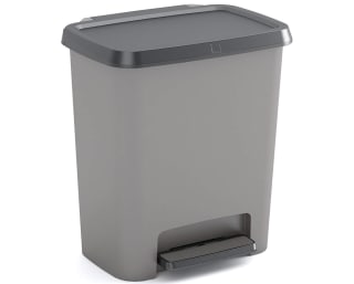 Papelera Compacta Curver Kis con Pinzas para Puerta 25L Gris por 19,95€