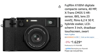 Fujifilm X100 VI Z camera voor €1629 bij Amazon