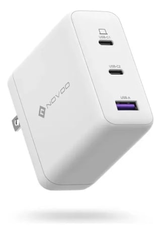 Cargador Pared Novoo GaN 120W 3 Puertos por $390 | Oferta Mercado Libre
