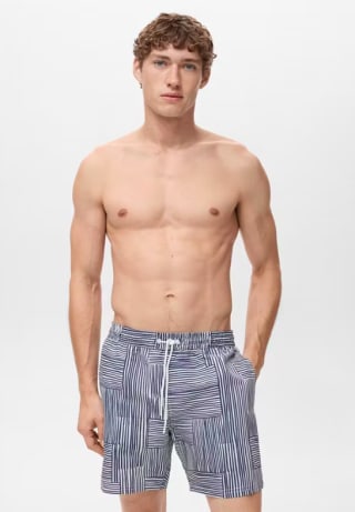 Mango bañador multirayas azul por 9,99€