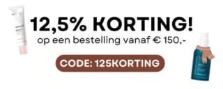 12,5% korting bij besteding vanaf €150 bij Haarpro