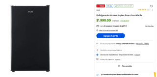 Refrigerador Atvio 4.0 pies Acero Inoxidable por $1,990 | Walmart