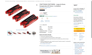Juego llaves hexagonales CRAFTSMAN por $604 | Oferta Amazon
