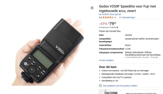 Godox V350F Speedlite voor Fuji met ingebouwde accu voor 79,99 euro
