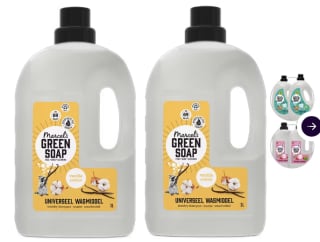 2x Marcel's Green Soap Wasmiddel Vanille Katoen van 2 lt voor €19,95 bij ibood