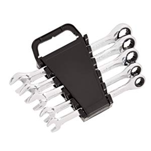 Amazon Basics Juego de llaves de trinquete, métricas, 5 Unidad por 10.47€