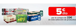 -5€ de Descuento directo por compra de 22€ en Carrefour.