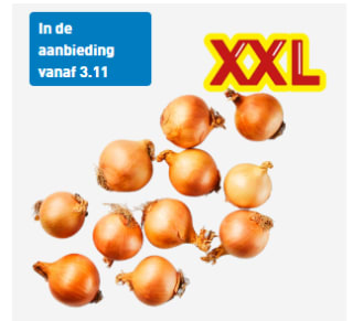 5 Kg uien voor €1,89 bij de Aldi