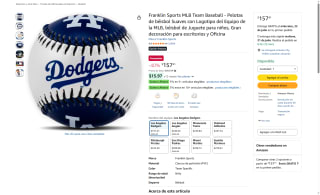 Pelota de Béisbol Suave Los Angeles Dodgers por $157 | Oferta Amazon