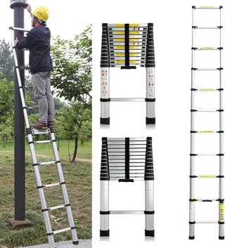Échelle télescopique Extensible de 2,6 m à 35,88€