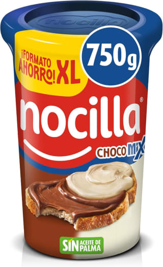 2 botes Nocilla, ChocoMix, Doble Crema al Cacao y Leche 750g por 7.90€