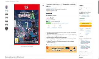 Leyendas Pokémon: Z-A para Switch por $947 | Oferta Amazon