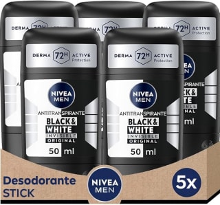 Nivea Men Black & White Invisible Pack 5x50ml por 12,18€