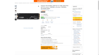 Kingston SSD 2048GB NVMe en $3015 | Oferta Amazon