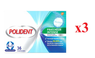 3 x Polident Limpiador Diario para Prótesis Dentales 36 tabletas por 5.97€