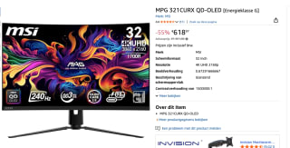 MSI MPG 321CURX QD-OLED - 4K UHD Curved Gaming Monitor voor €618,97 bij Amazon