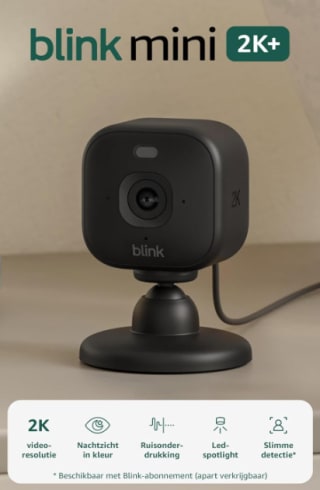 Blink Mini-camera 2K+ beveiligingscamera voor €24,99