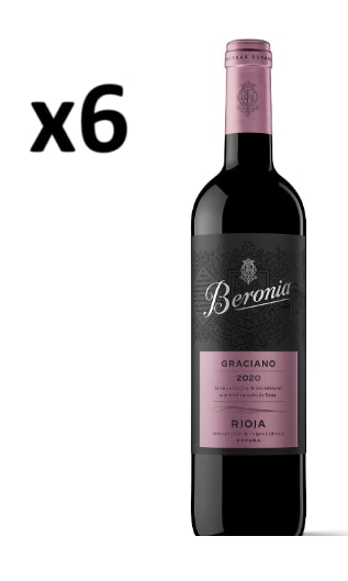 6 Botellas de Beronia Graciano 2020 por 44€
