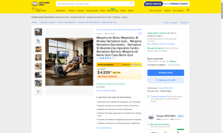 Máquina de Remo Magnética 16 Niveles por $4,939 | Oferta Mercado Libre