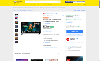 Televisor TCL Q2K QLED por $2,525 | Oferta Mercado Libre