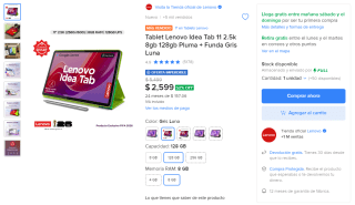 Lenovo Idea Tab 11 (8 GB, 128 GB) por $2,599 en Mercado Libre