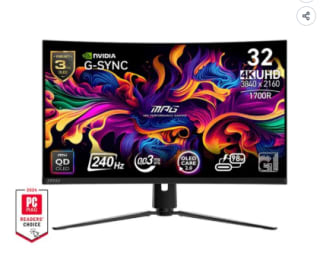Ecran PC Gamer incurvé MSI 31,5" - UHD - 240Hz Dalle QD-OLED - 0,03ms à 848,99€