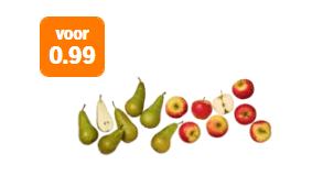 Alle Elstar appels of Conference peren 1 kg voor €0,99 bij de AH