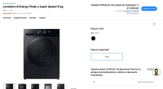 Lavadora Frontal Samsung 13kg por $7,939 | Mercado Pago
