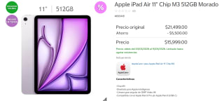 iPad Air 11" 512GB por $15,999 | Oferta Costco