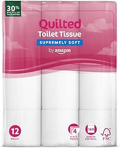 Lot de 12 Rouleaux de Papier Toilette 4 Épaisseurs Matelassé à 4,41€