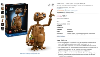 LEGO Ideas E.T. the Extra-Terrestrial voor €89,75 bij Amazon