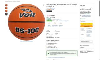Balón Voit Playmaker Tamaño 7 por $159 | Oferta Amazon