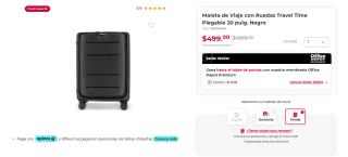 Maleta de Viaje con Ruedas Travel Time Plegable 20" en $499 | Office Depot