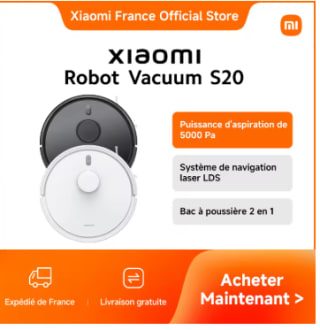 Robot Aspirateur Xiaomi Vacuum S20 à 177,77€