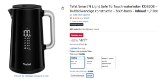 Tefal Flagship KO8508 - Waterkoker voor €41,78 bij Amazon