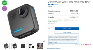 Cámara GoPro Max 1 360° por $4,499 | Oferta Costco