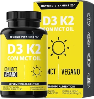 Vitamina D3 + K2 + MCT Oil Vegano $160 | Oferta Amazon