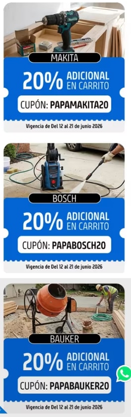 Cupones Sodimac: 20% de Ahorro en Herramientas