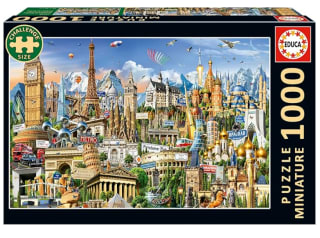Educa - Puzzle de 1000 Piezas para Adultos más pequeño del Mundo | Símbolos de Europa