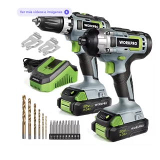 WORKPRO Taladro Inalámbrico 21PC 20V por 50,66€