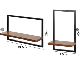 Set 2 repisas 35.5x40x12.2cm Negro Madera JUST HOME COLLECTION $10.990 en Sodimac, cl