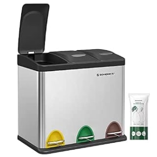 SONGMICS Cubo de Basura de Cocina Clasificador 3 x 8 L por 37.49€