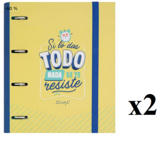2 x Mr. Wonderful Carpeta con anillas Si lo das todo, nada se te resiste por 7.98€