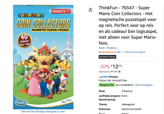 Mario ThinkFun - 76547 - Super Mario Coin Collectors voor €12,55 bij Amazon