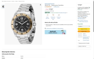 Reloj INVICTA Hombre por $773 | Ahorro Amazon
