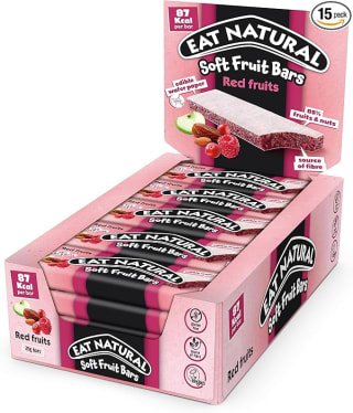 Eat Natural Soft Fruit Bars - Red fruits, Dates, Almonds - Vegan, Gluten-Free Snack a