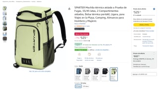 SPARTER mochila térmica 33 latas por $525 en Amazon