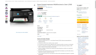 Epson Ecotank Multifuncional a Color por $3,869 | Oferta Amazon